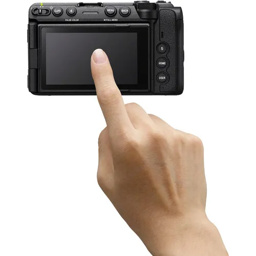 Operação touchscreen da tela traseira da Sony FX5