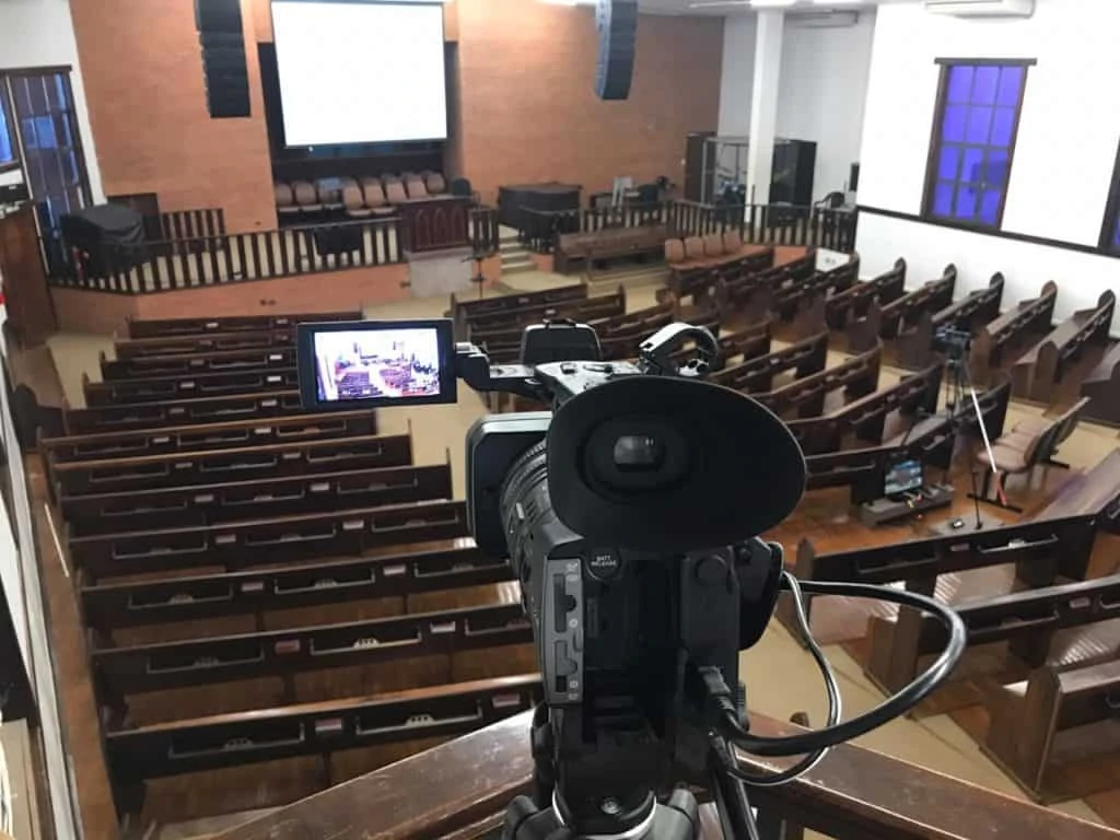 Primeira Igreja Batista de Londrina preparada para transmissões ao vivo!