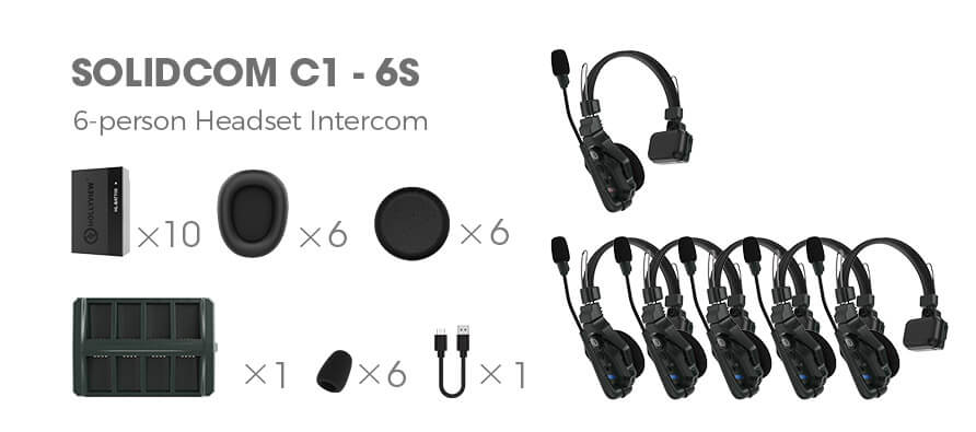 Intercom Hollyland Solidcom C1 - 6S Wireless (6 headsets)