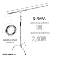 Tripé Girafa Iluminação Profissional Greika CS330X